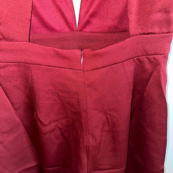 Lucy Paris maroon deep neckline romper - NWT - Picture 7 of 10